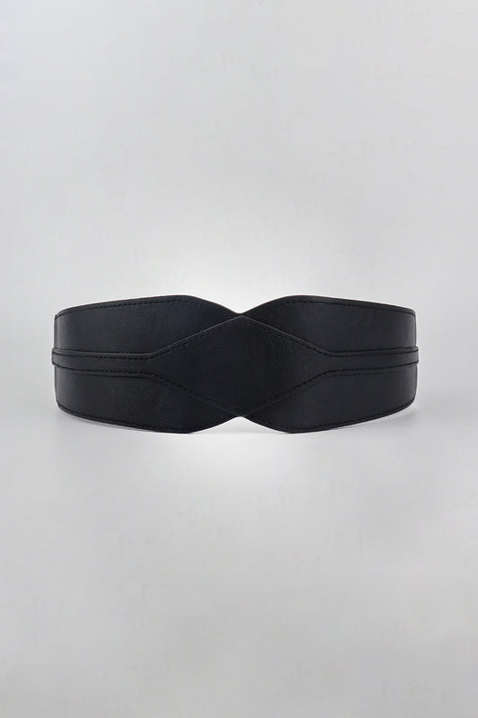 Elastic Wide PU Belt - The Boutie Shop