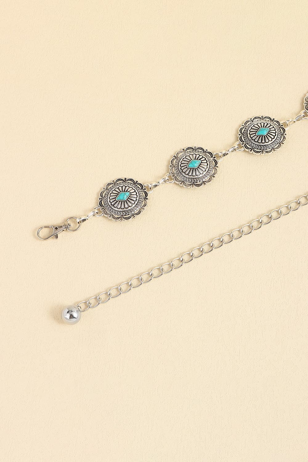 Vintage Turquoise Alloy Belt - The Boutie Shop