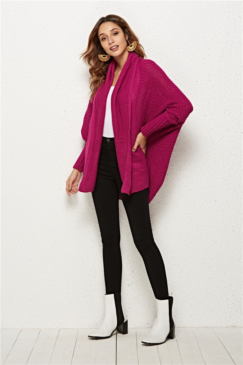 Angel Wings Open Front Batwing Sleeve Cardigan - The Boutie Shop