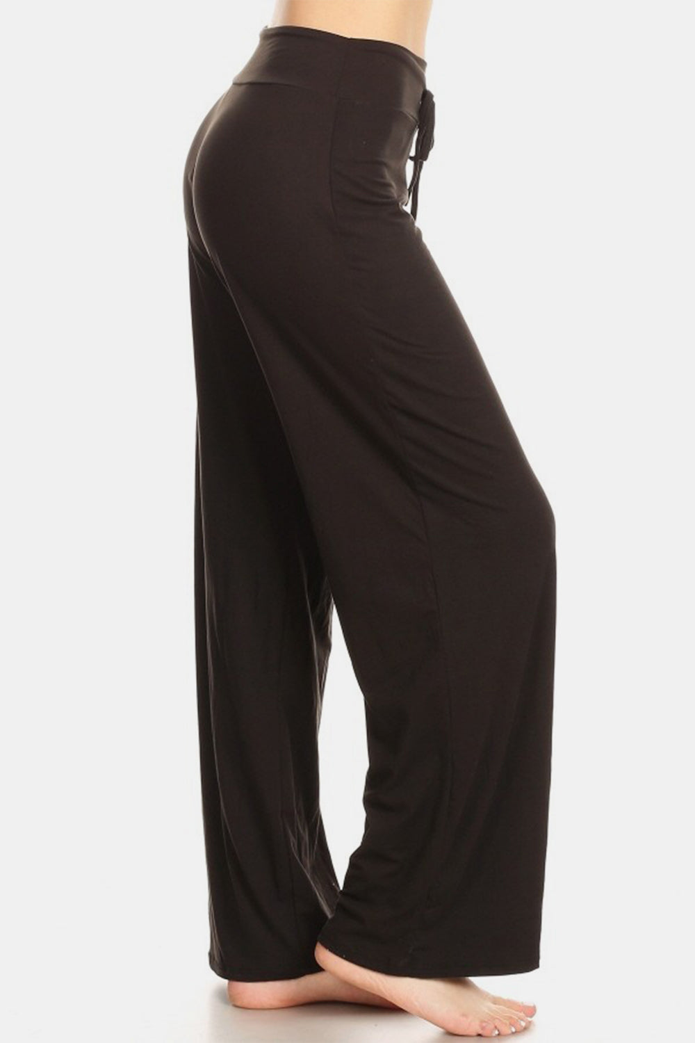 Leggings Depot High Waist Drawstring Wide Leg Pants - The Boutie Shop