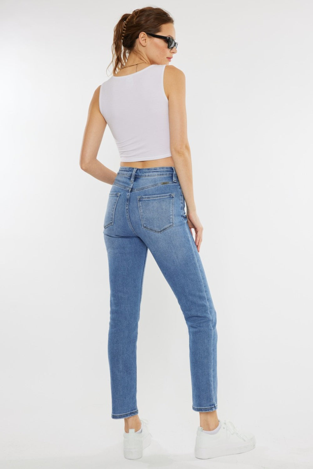 Kancan Full Size Cat's Whiskers High Waist Jeans - The Boutie Shop