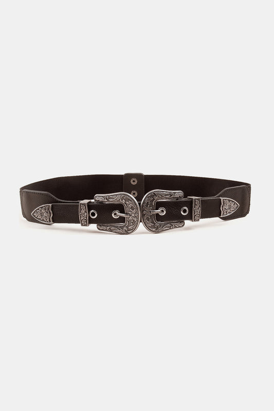 Symmetrical Zinc Alloy Buckle PU Leather Belt - The Boutie Shop