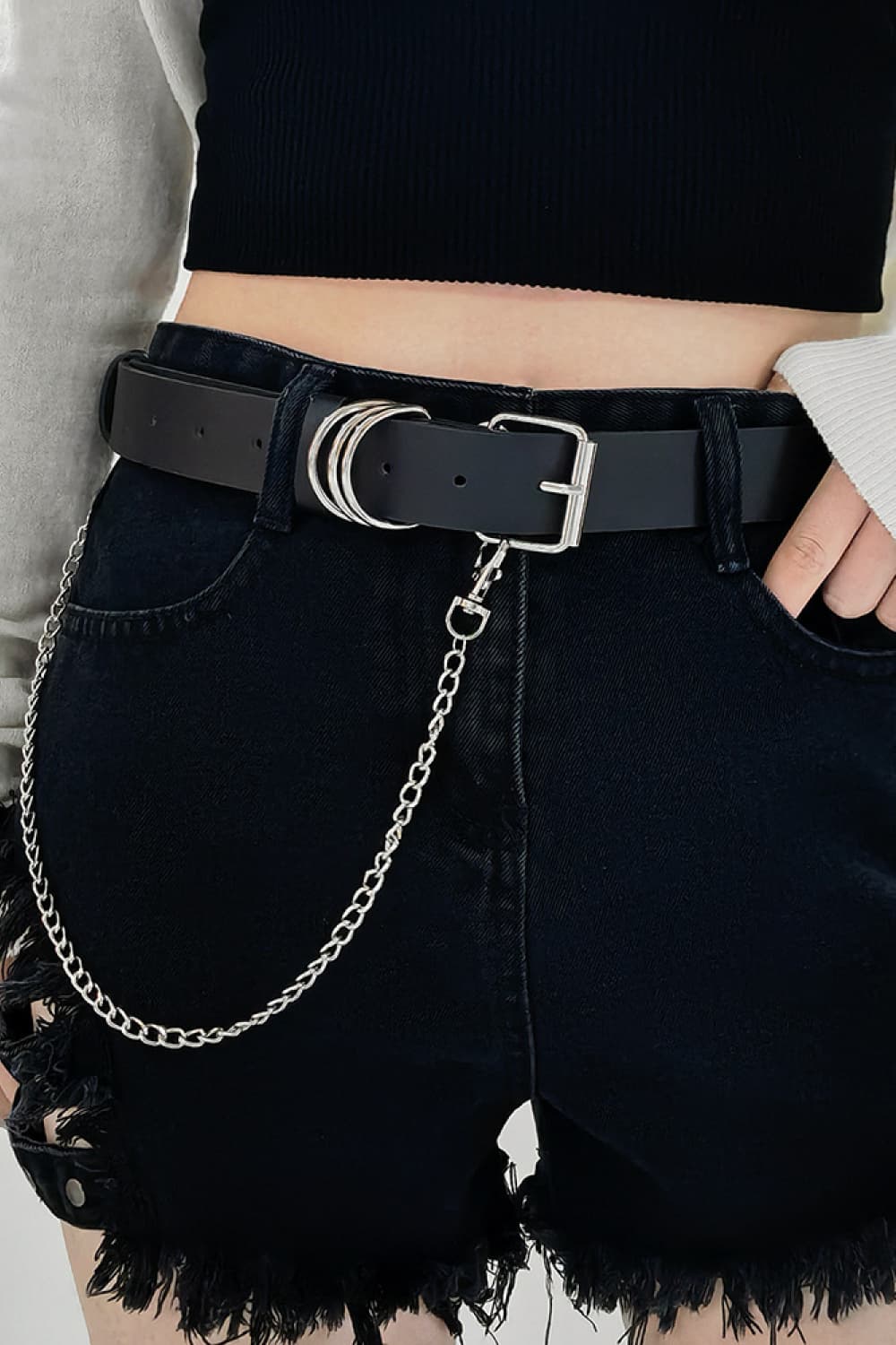 PU Leather Alloy Chain Belt - The Boutie Shop