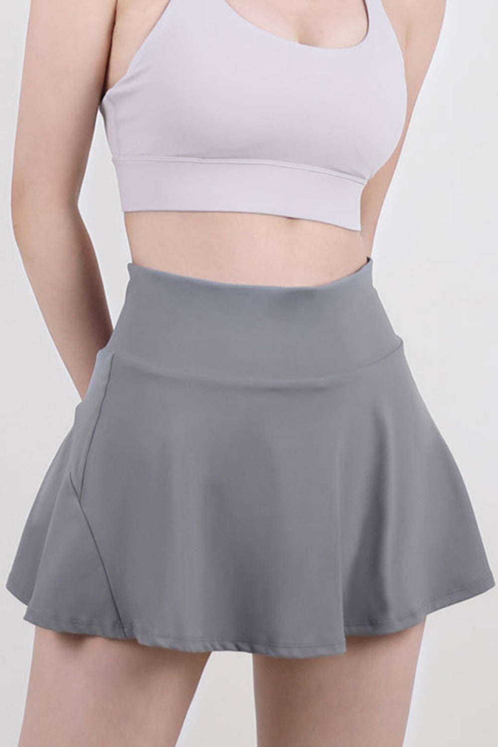 High Waist Pleated Active Skirt - The Boutie Shop