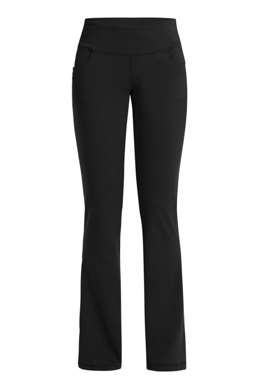 Pocketed High Waist Active Pants - The Boutie Shop