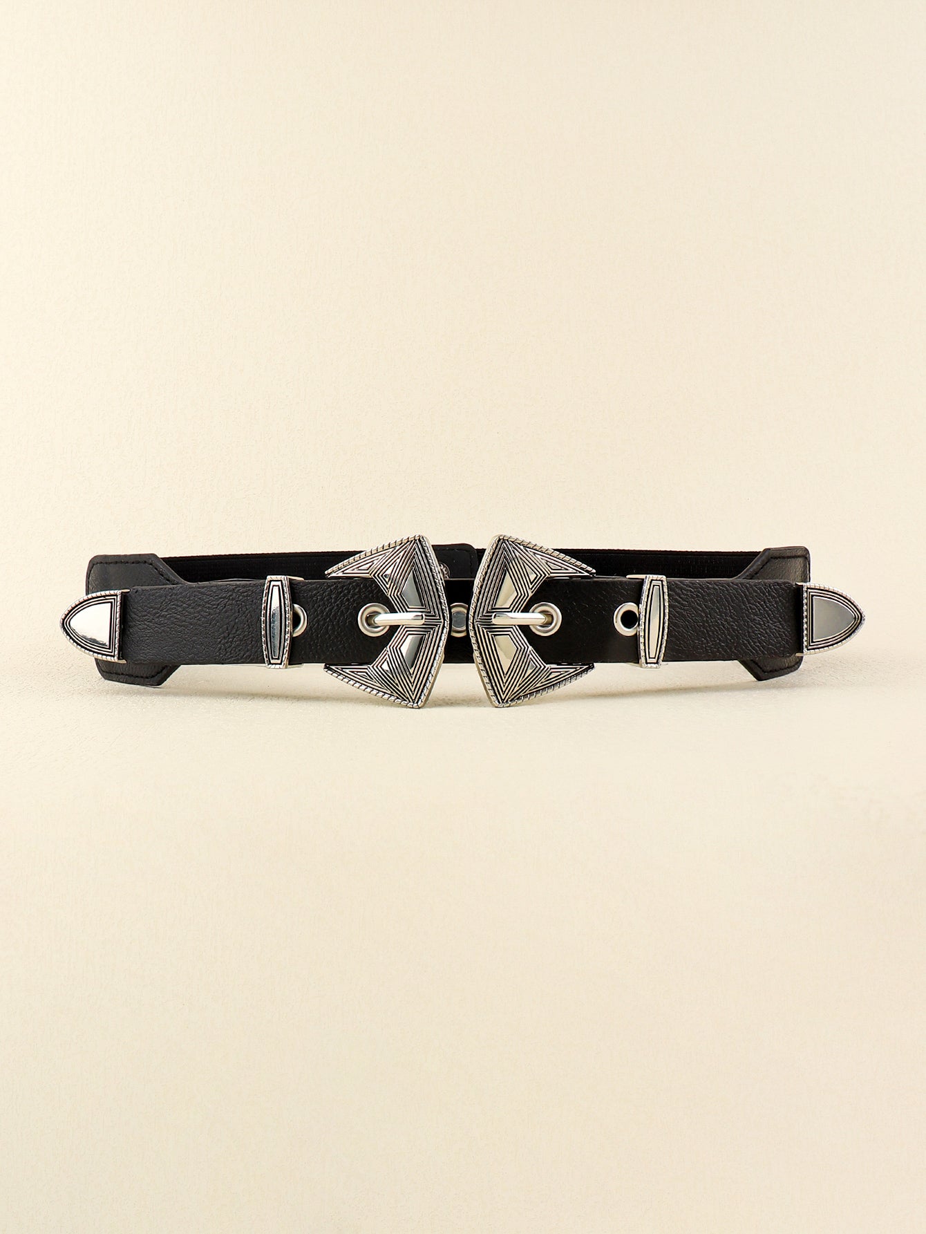 Double Buckle PU Leather Belt - The Boutie Shop