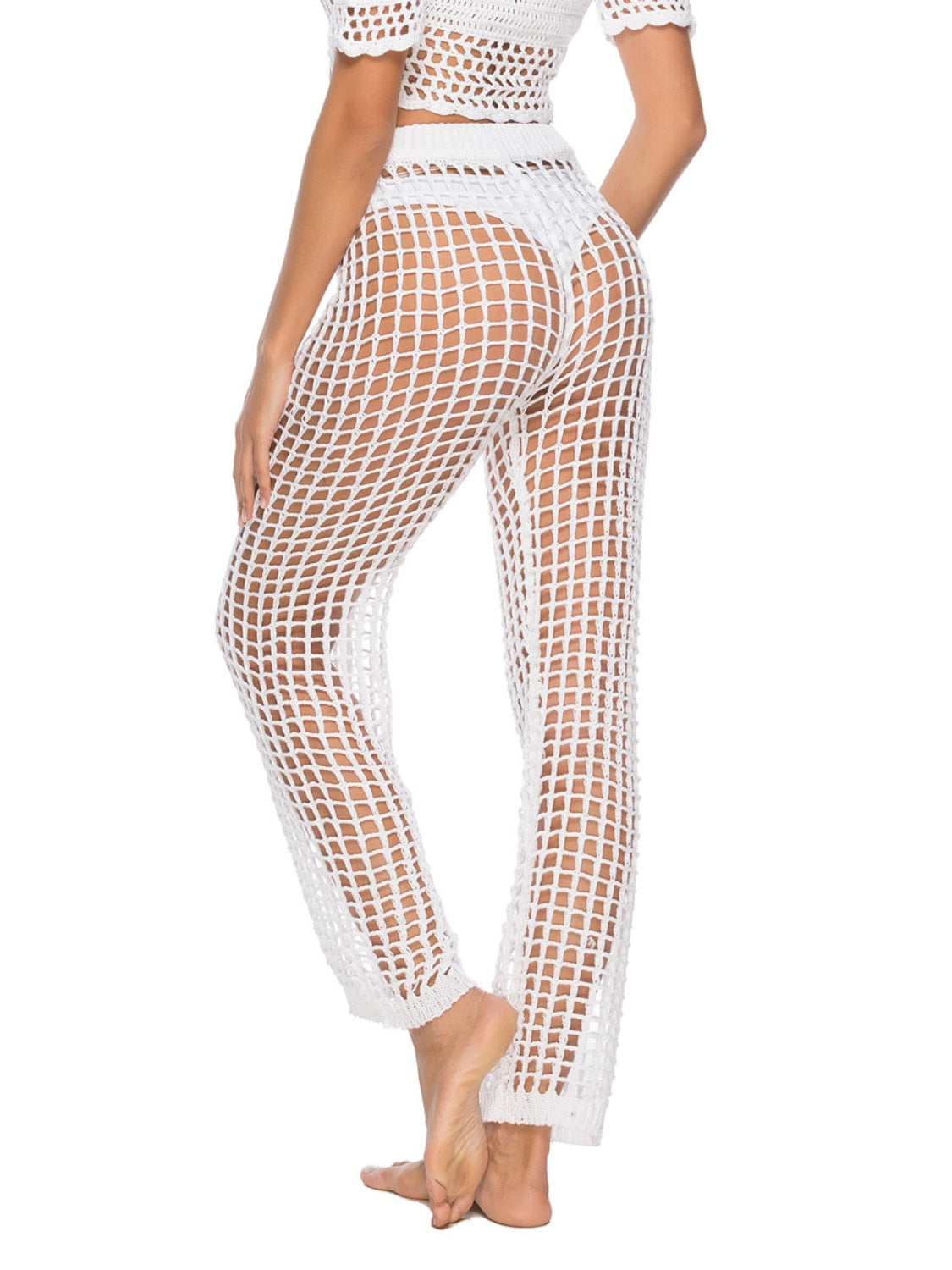 Cutout High Waist Swim Pants - The Boutie Shop