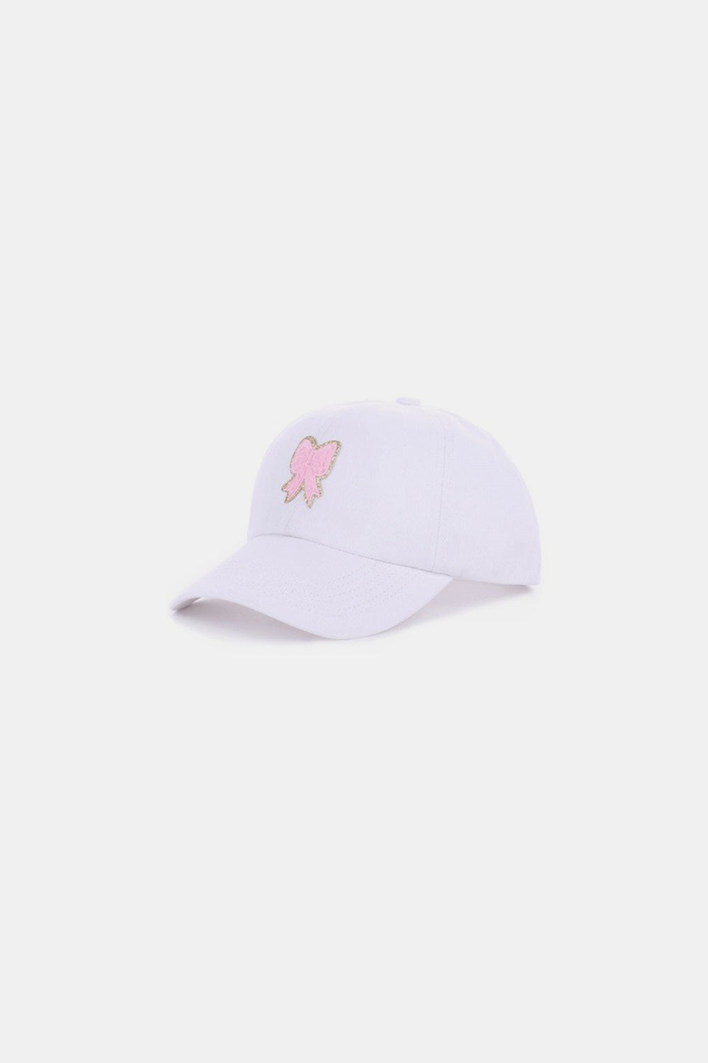 Zenana Ribbon Bow Chenille Patch Baseball Cap