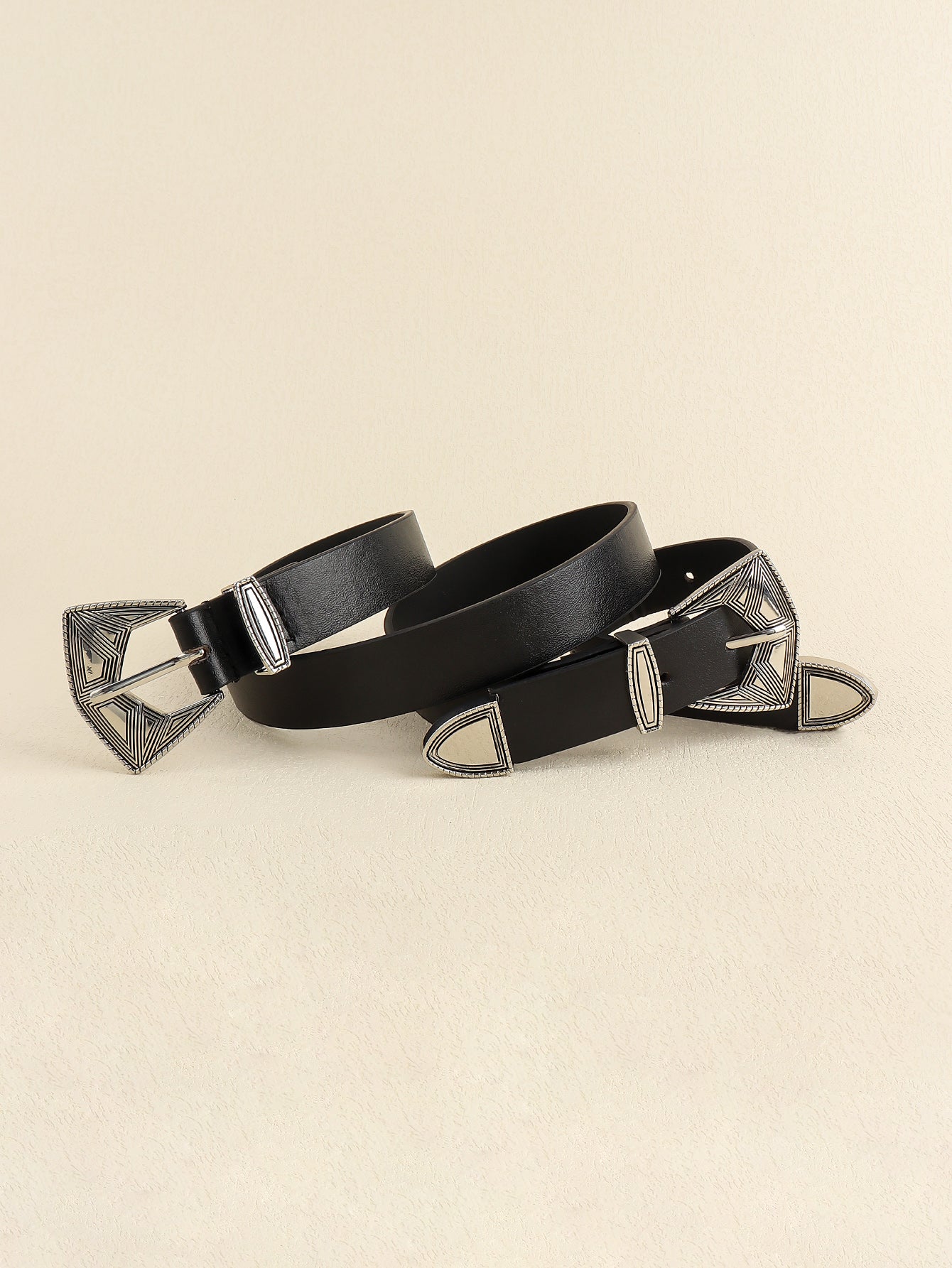 Double Buckle PU Leather Belt - The Boutie Shop