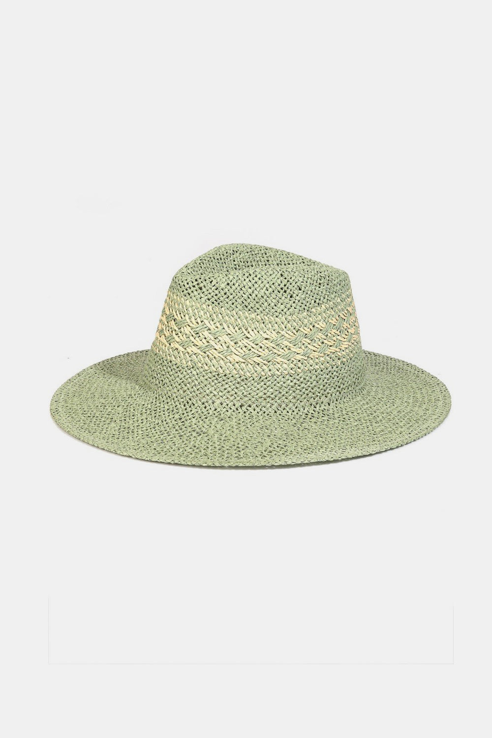 Fame Contrast Wide Brim Straw Hat - The Boutie Shop