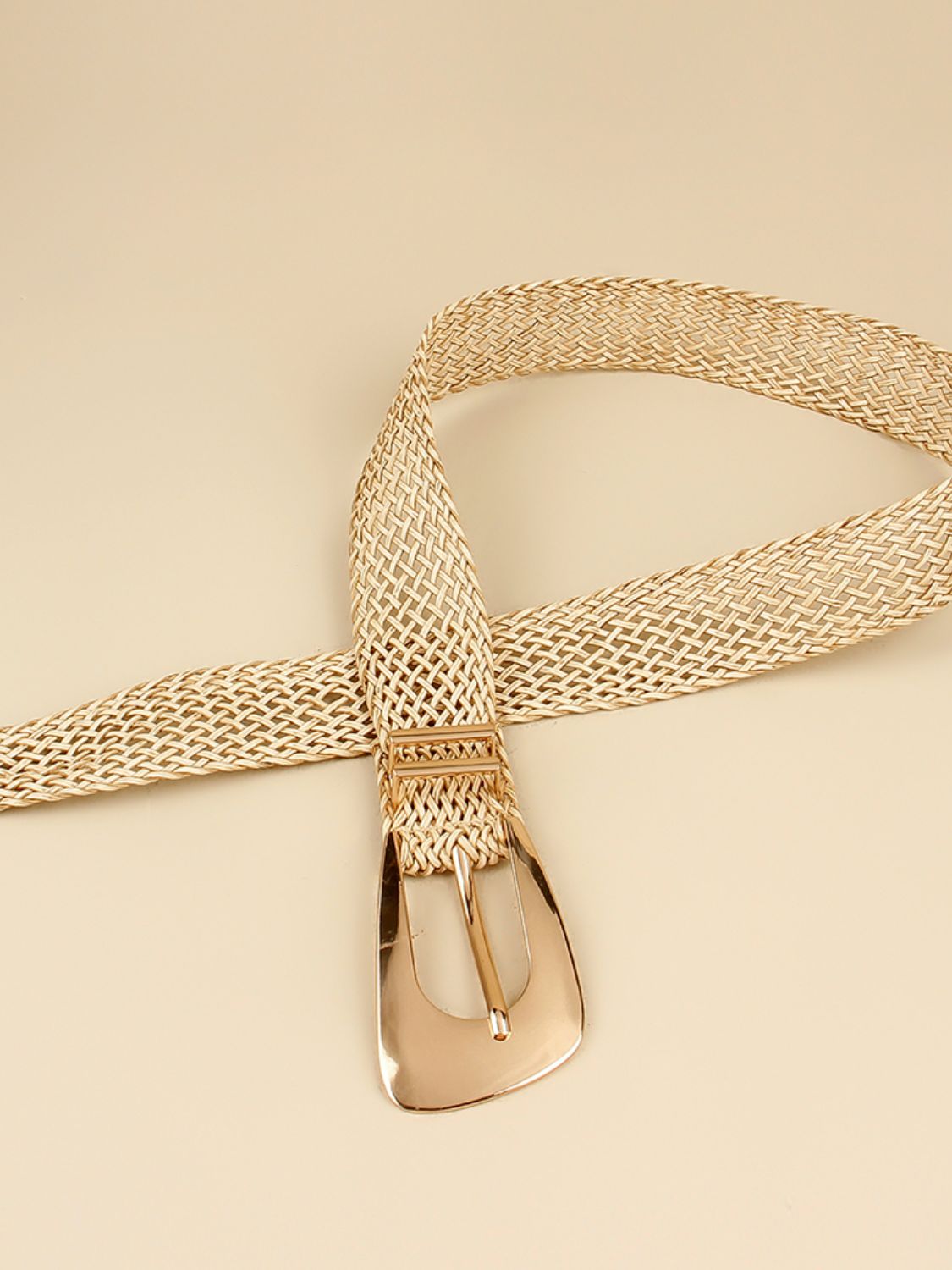 Irregular Buckle Braid Belt - The Boutie Shop