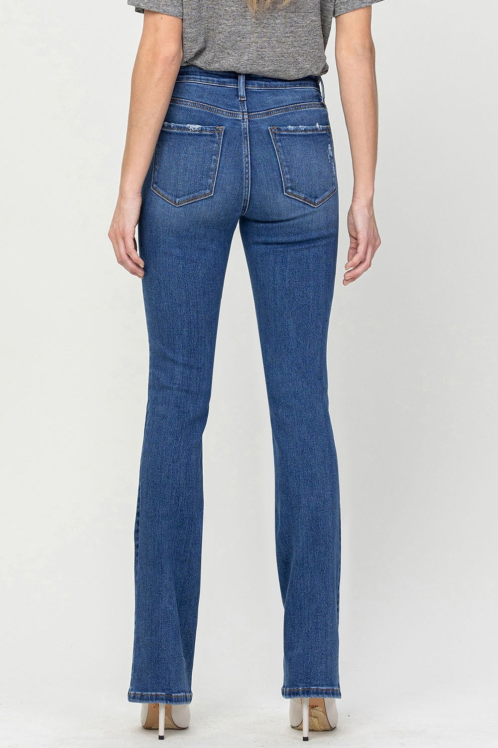 Vervet by Flying Monkey High Waist Bootcut Jeans - The Boutie Shop