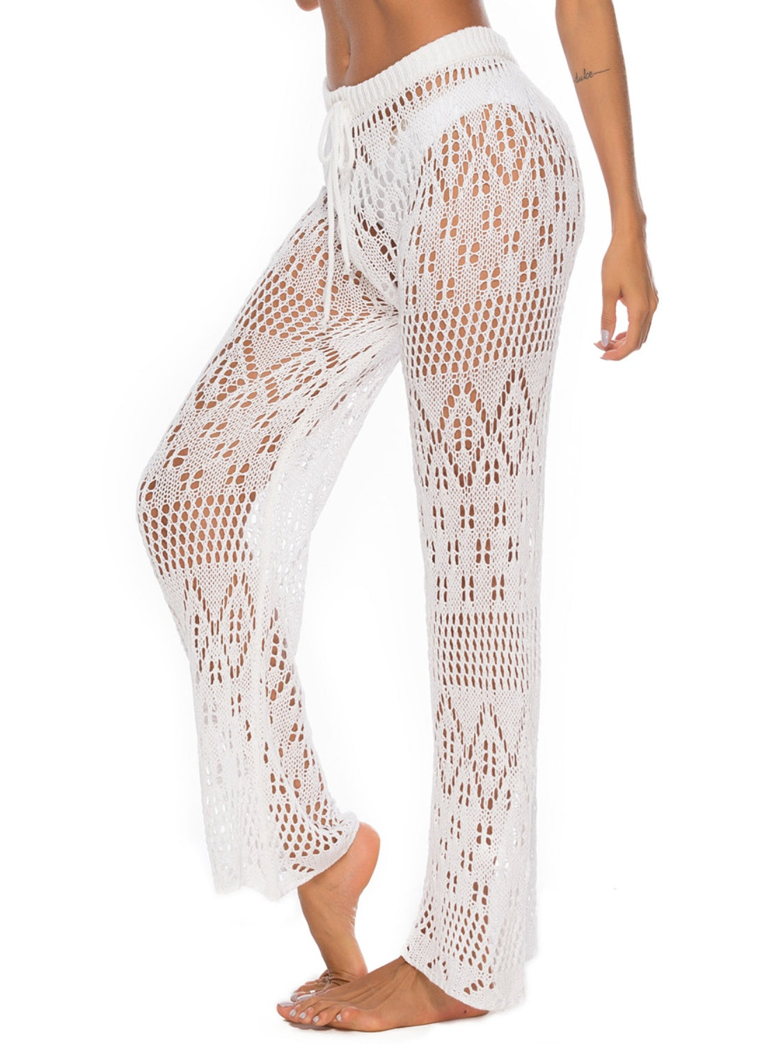 Cutout Straight Swim Pants - The Boutie Shop