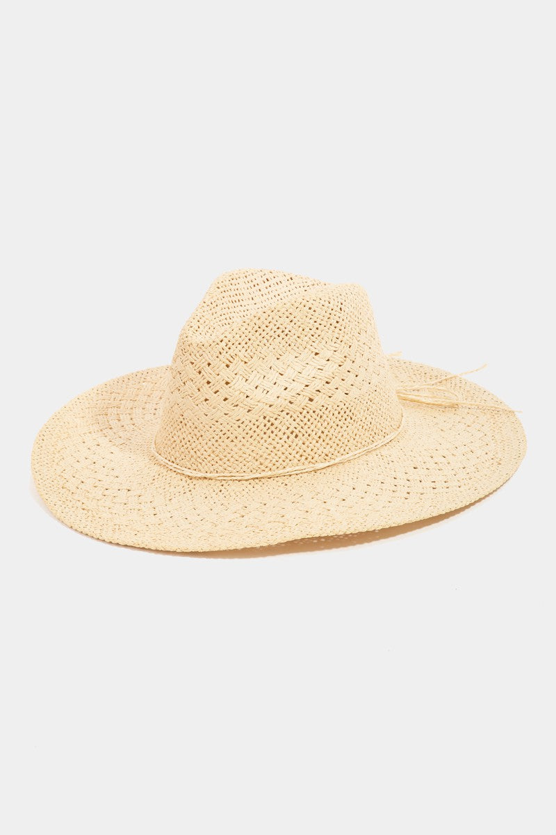 Fame Straw Braided Sun Hat - The Boutie Shop