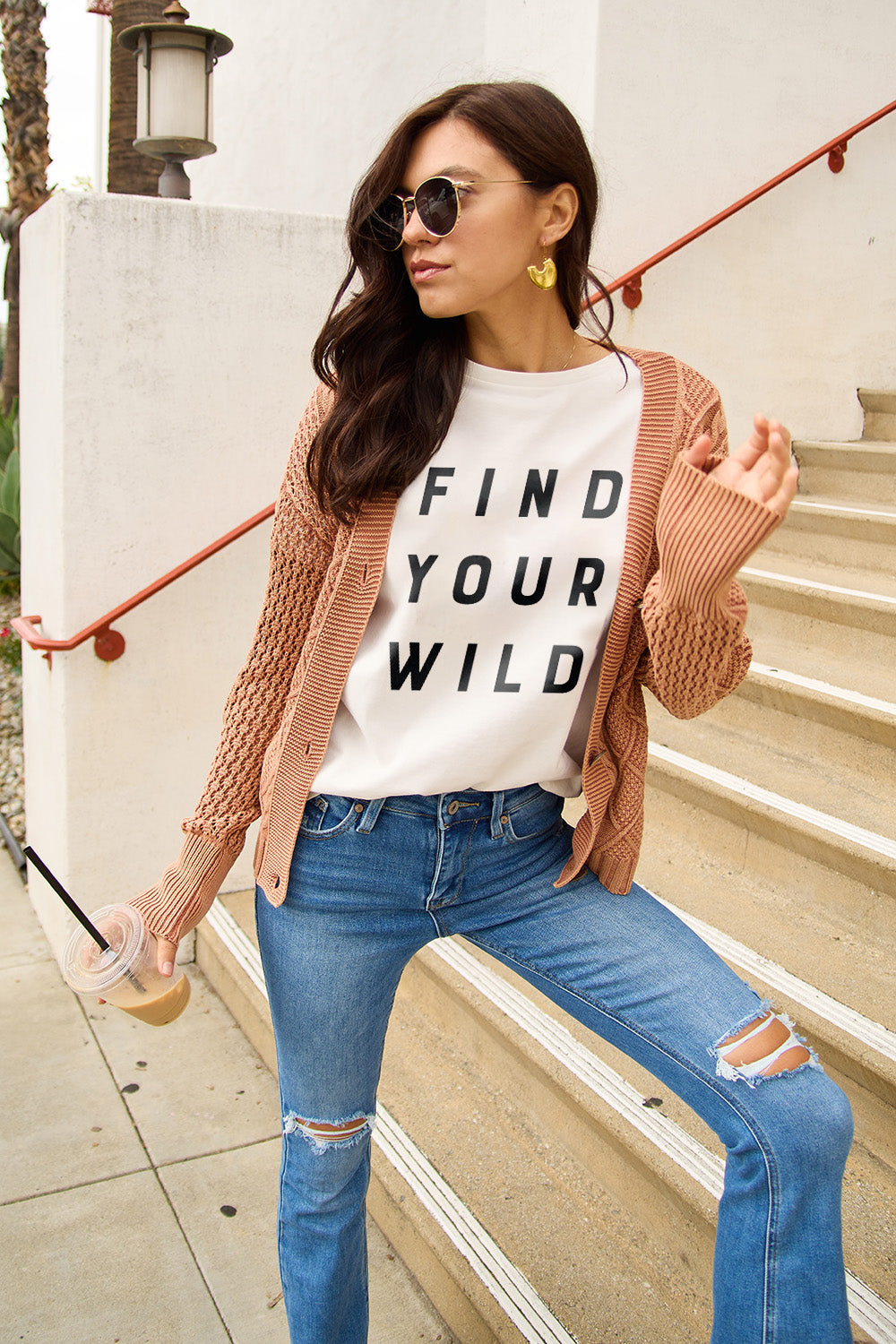 Simply Love Full Size FIND YOUR WILD Short Sleeve T-Shirt - The Boutie Shop