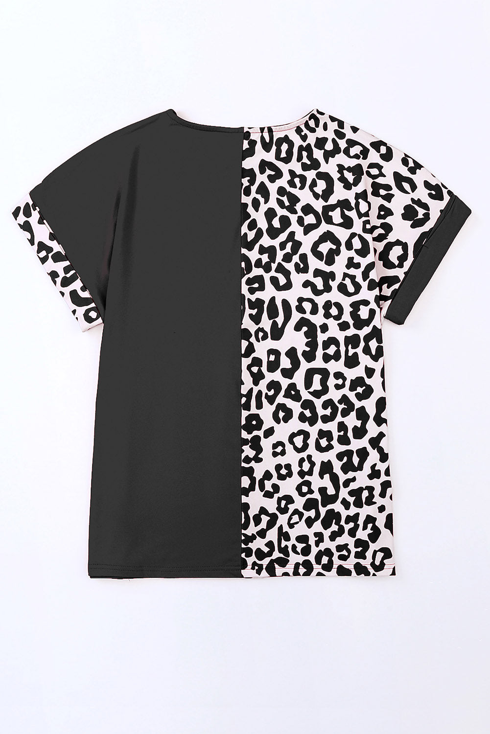 Plus Size Leopard Round Neck T-Shirt - The Boutie Shop