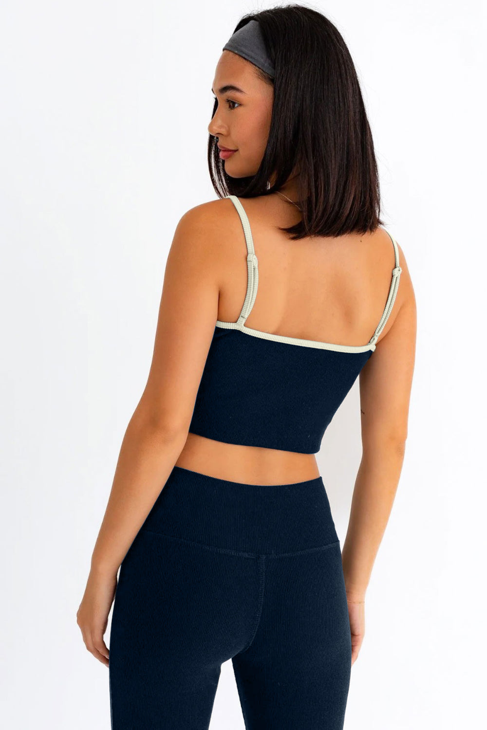 Le Lis Ribbed Crop Cami and High Waist Brushed Leggings Set - The Boutie Shop