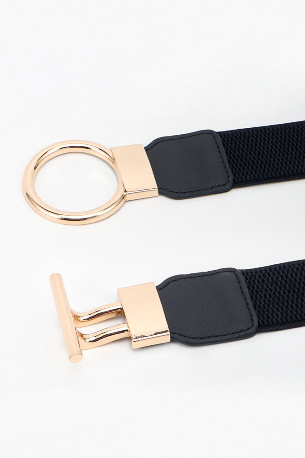 Circle Shape Buckle Zinc Alloy Buckle PU Leather Belt - The Boutie Shop