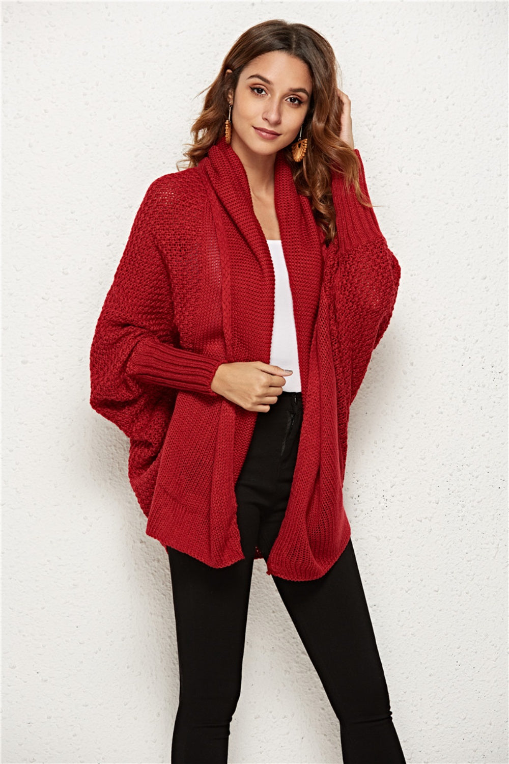 Angel Wings Open Front Batwing Sleeve Cardigan - The Boutie Shop