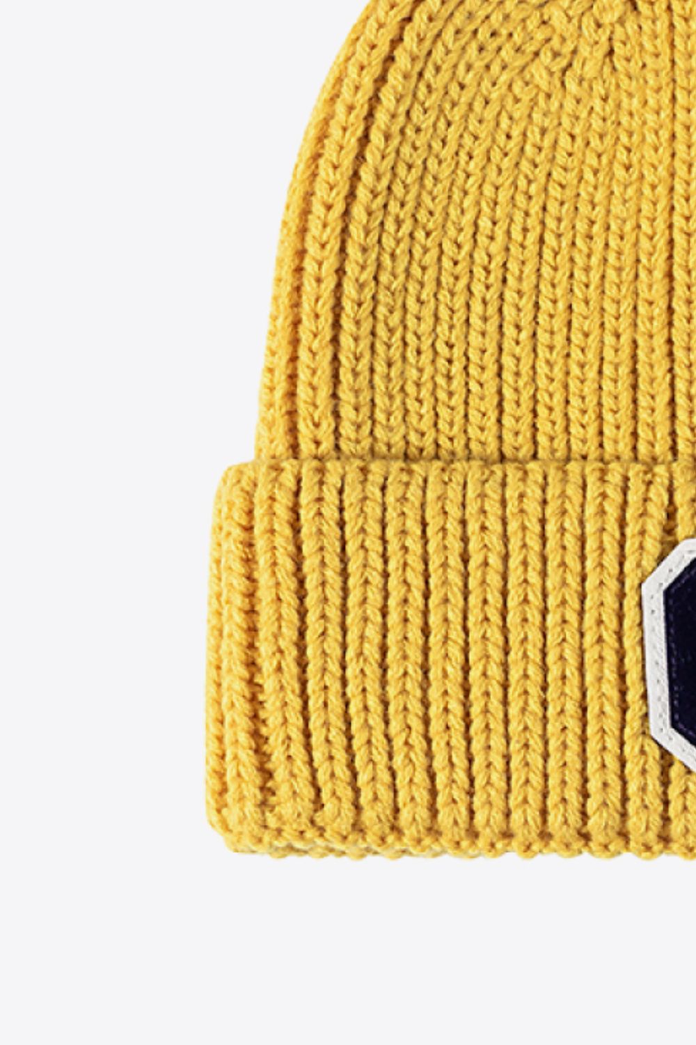 Letter C Patch Cuffed Beanie