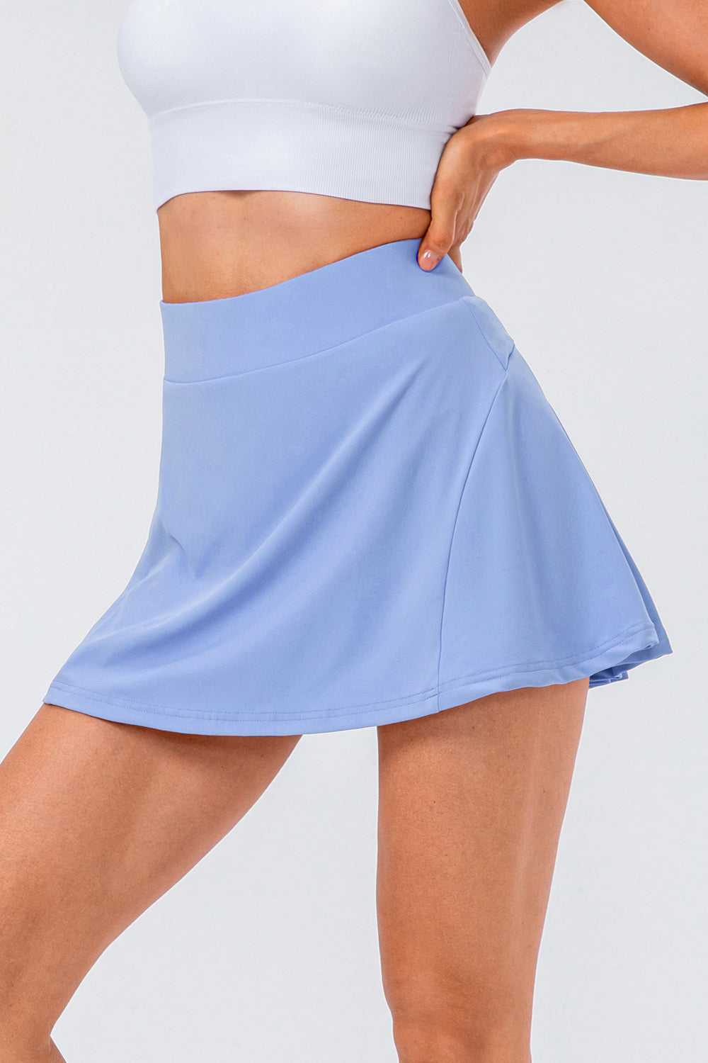 High Waist Pleated Active Skirt - The Boutie Shop