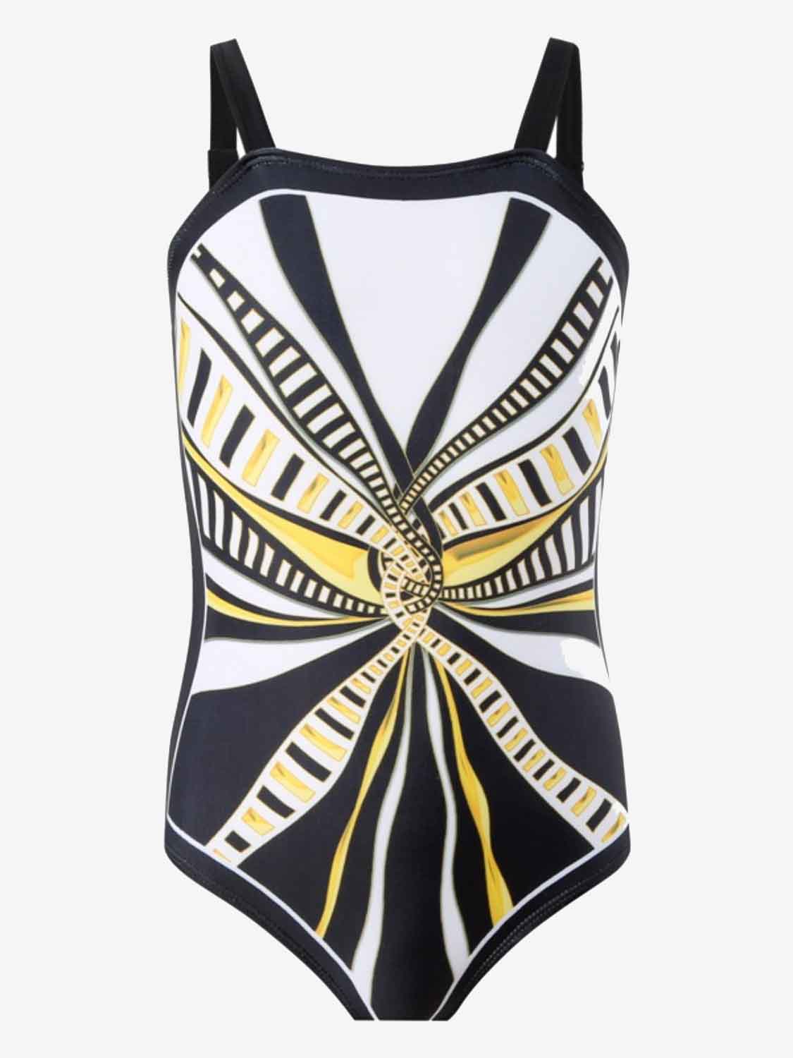 Printed Square Neck One-Piece Swimwear - The Boutie Shop