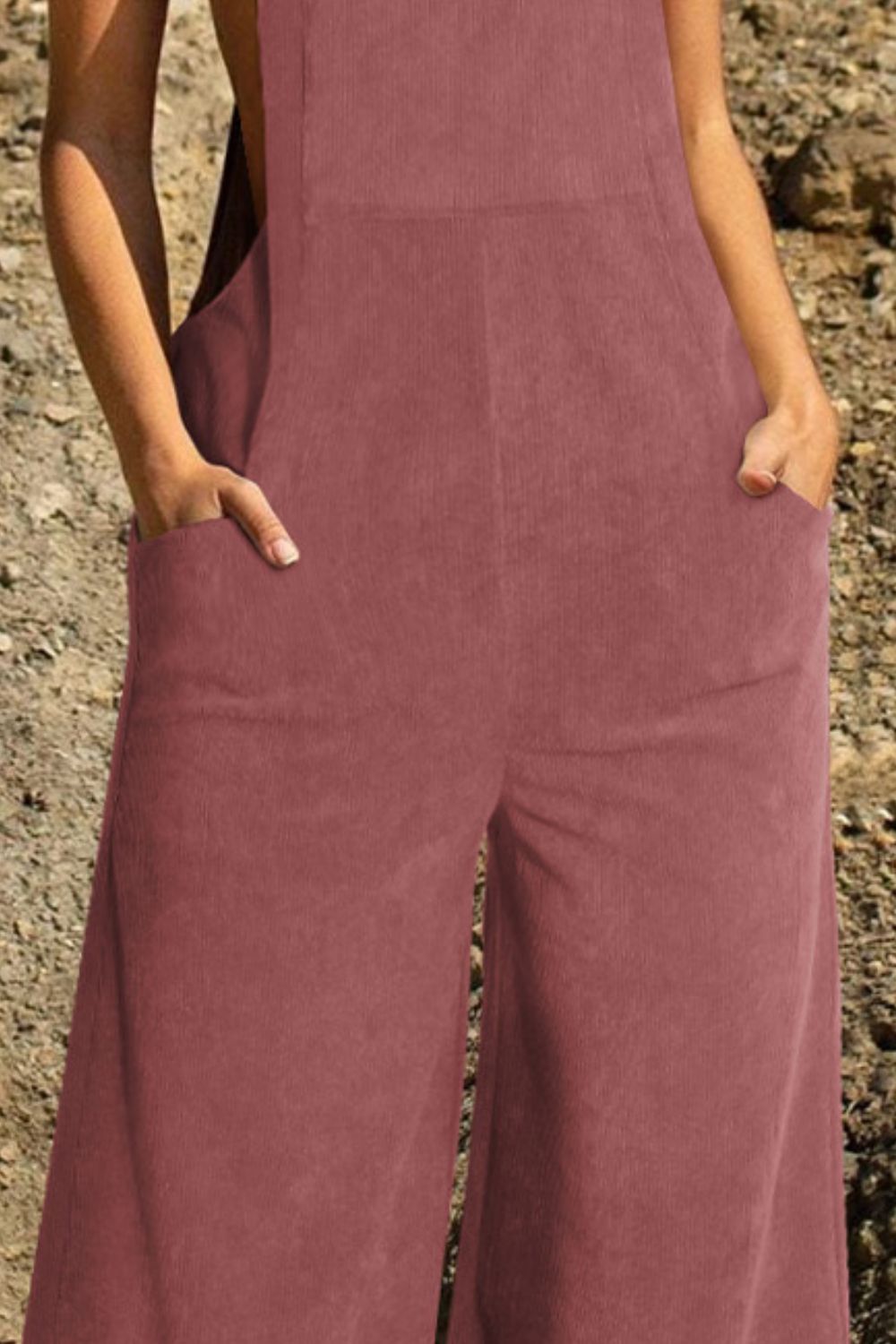 Pocketed Wide Leg Overall - The Boutie Shop