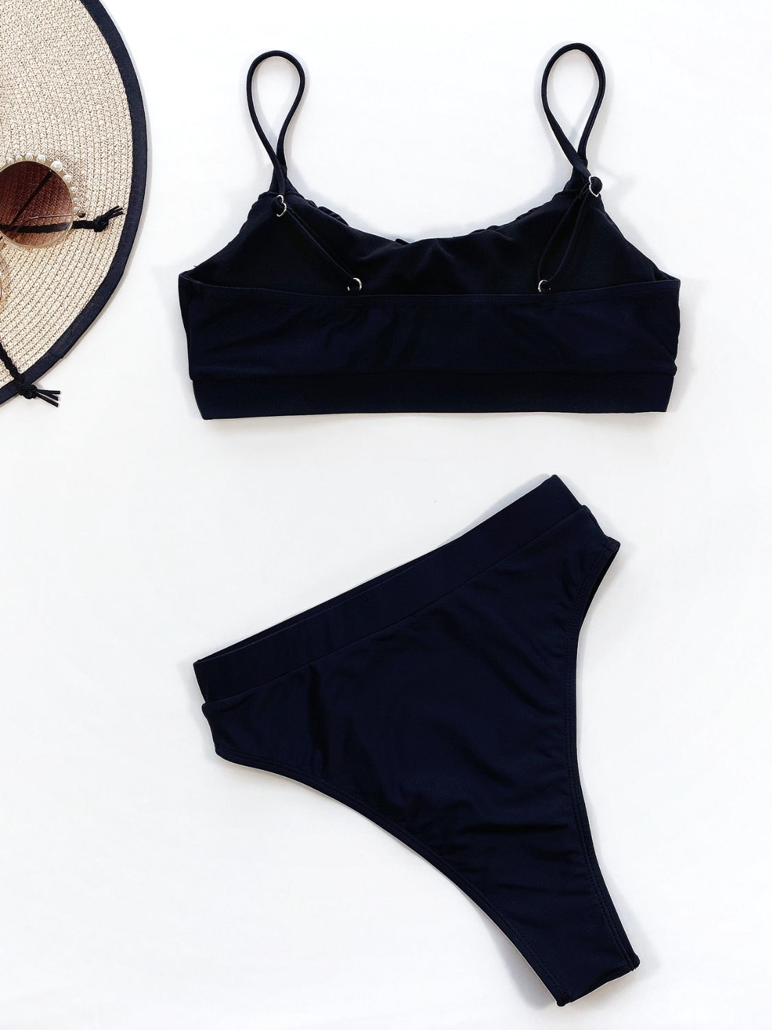 Adjustable Strap Ruched Two-Piece Swim Set - The Boutie Shop