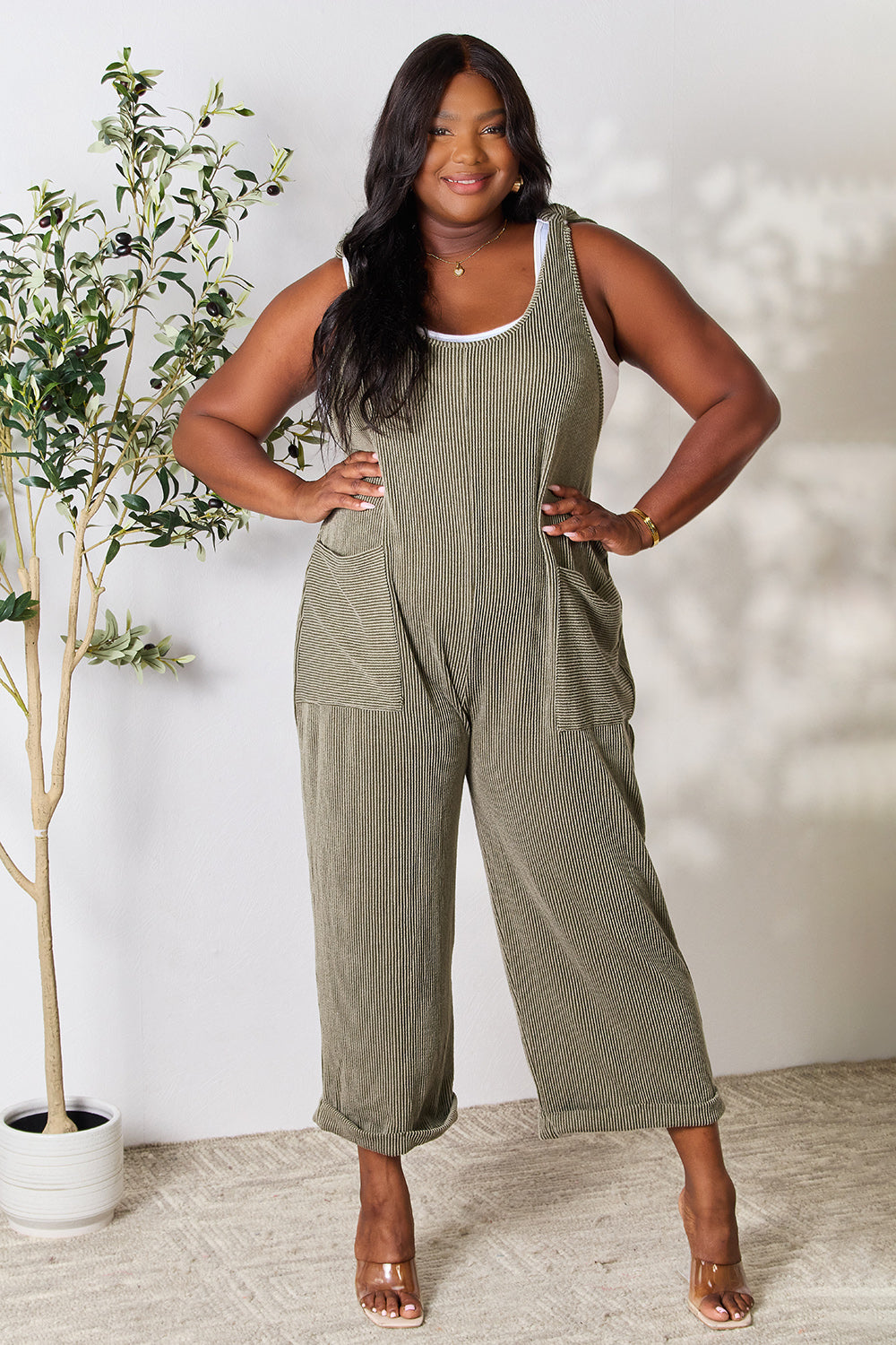 Celeste Full Size Straight Overall with Pockets - The Boutie Shop