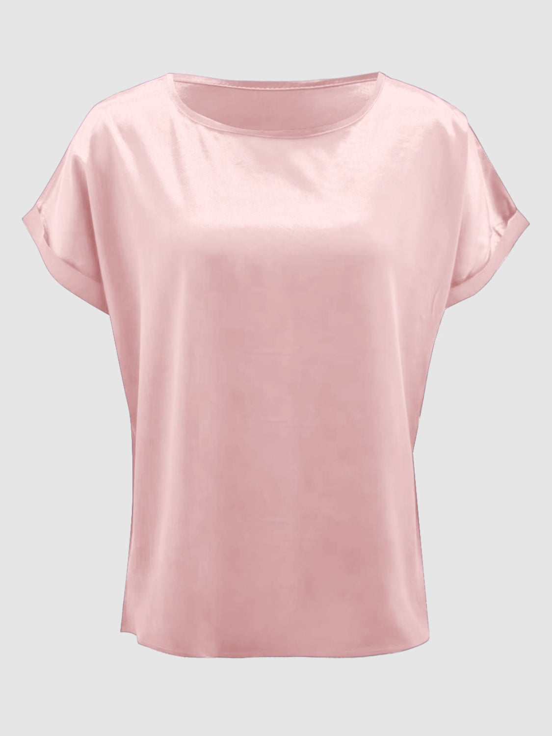 Round Neck Short Sleeve T-Shirt - The Boutie Shop