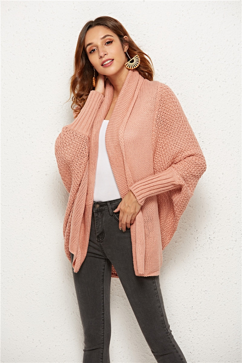 Angel Wings Open Front Batwing Sleeve Cardigan - The Boutie Shop