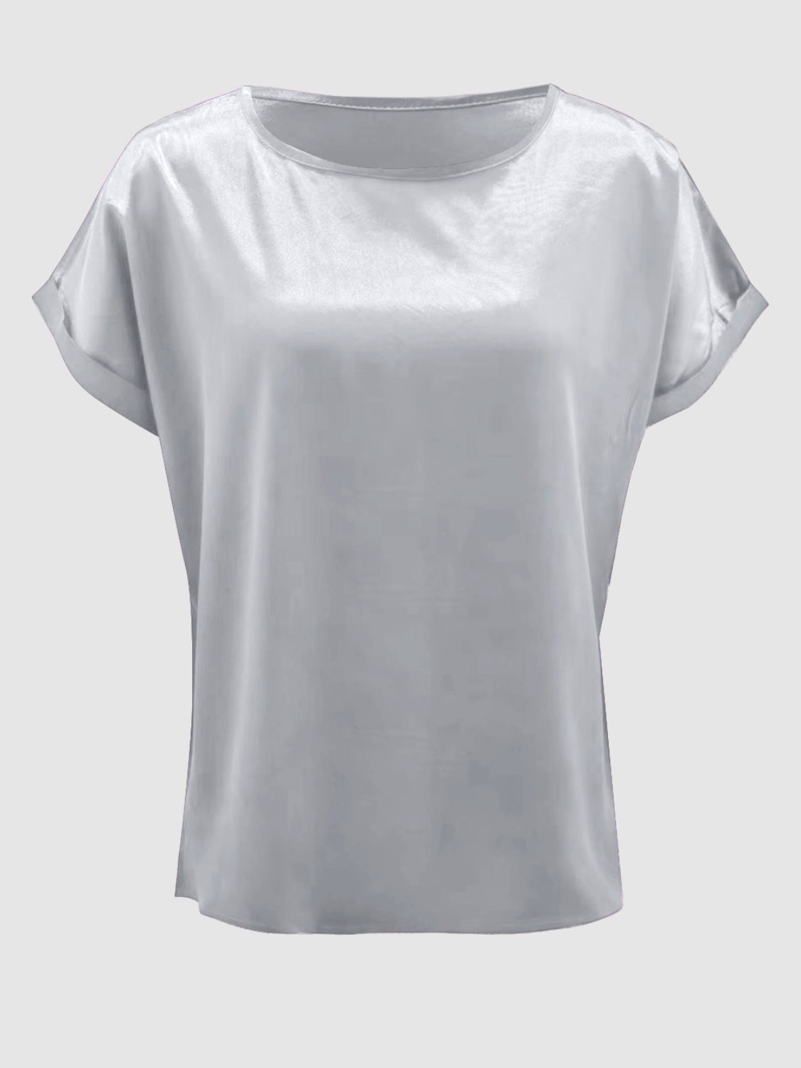 Round Neck Short Sleeve T-Shirt - The Boutie Shop