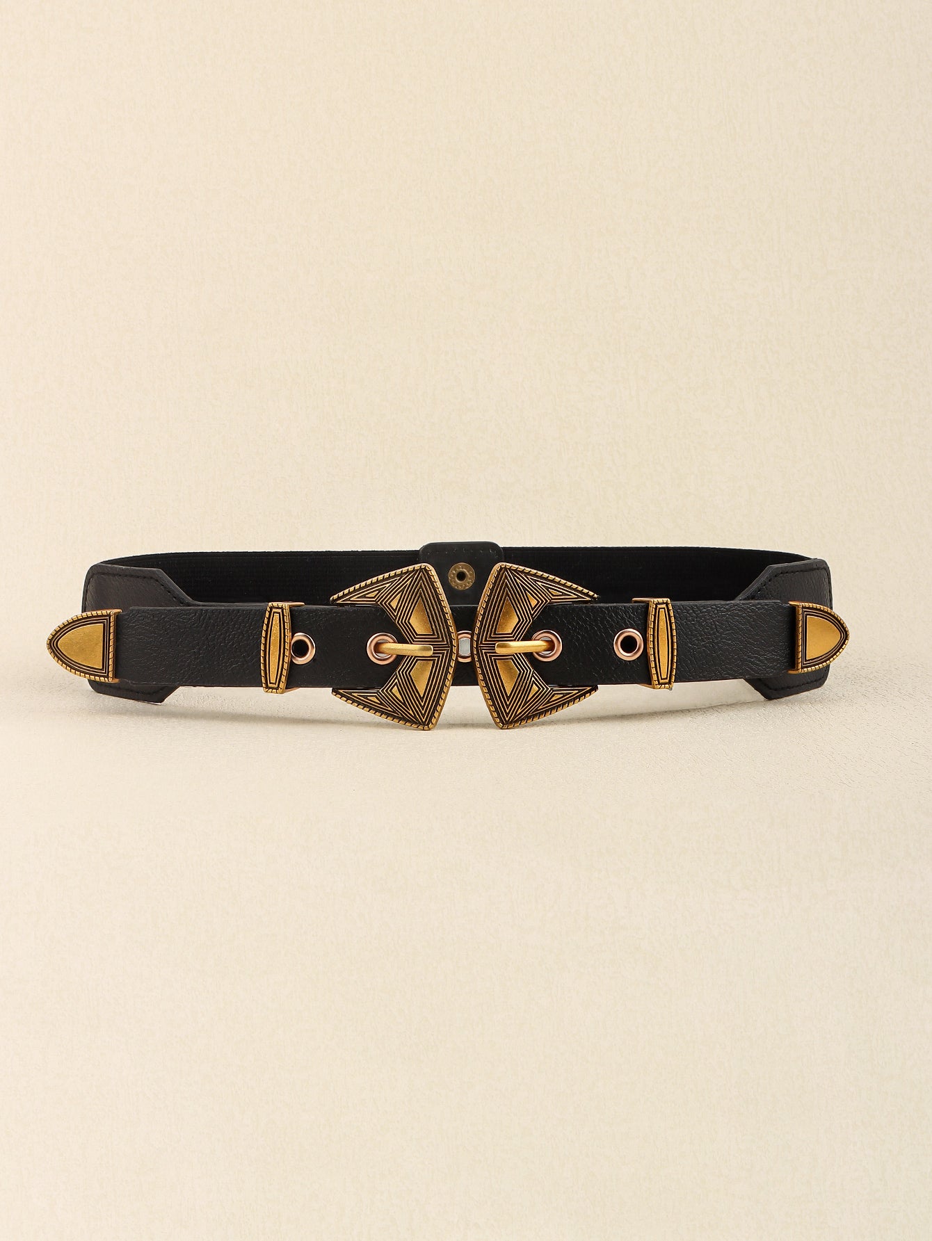 Double Buckle PU Leather Belt - The Boutie Shop