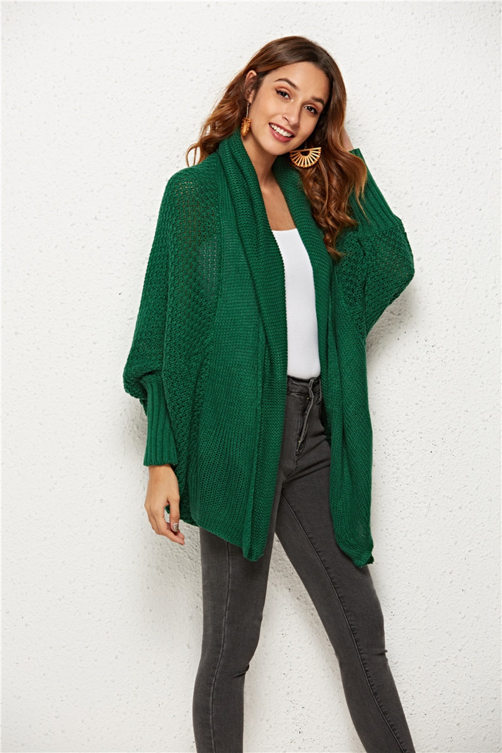 Angel Wings Open Front Batwing Sleeve Cardigan - The Boutie Shop