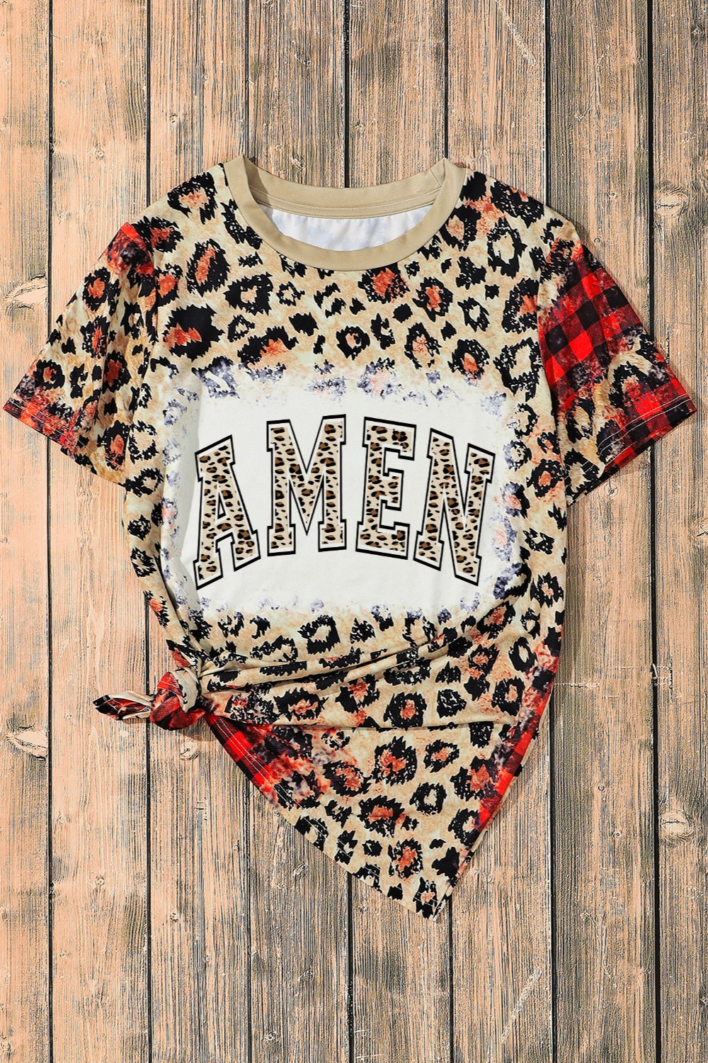 AMEN Round Neck Short Sleeve T-Shirt - The Boutie Shop