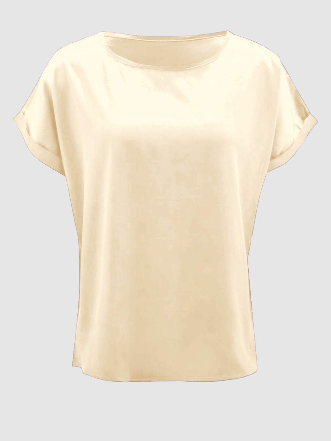 Round Neck Short Sleeve T-Shirt - The Boutie Shop