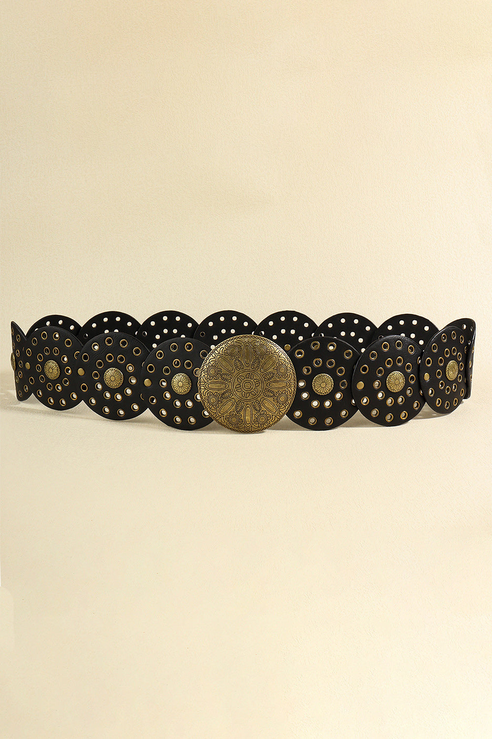 Zinc Alloy PU Disc Belt - The Boutie Shop