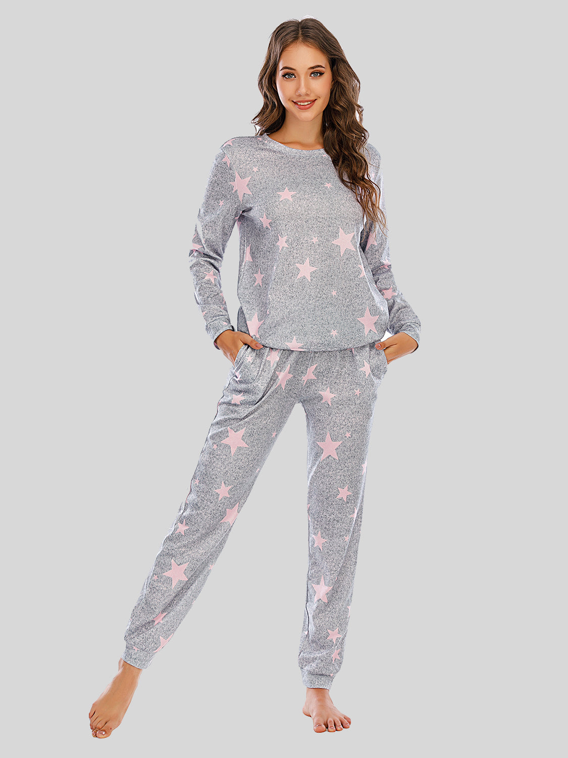 Star Top and Pants Lounge Set - The Boutie Shop