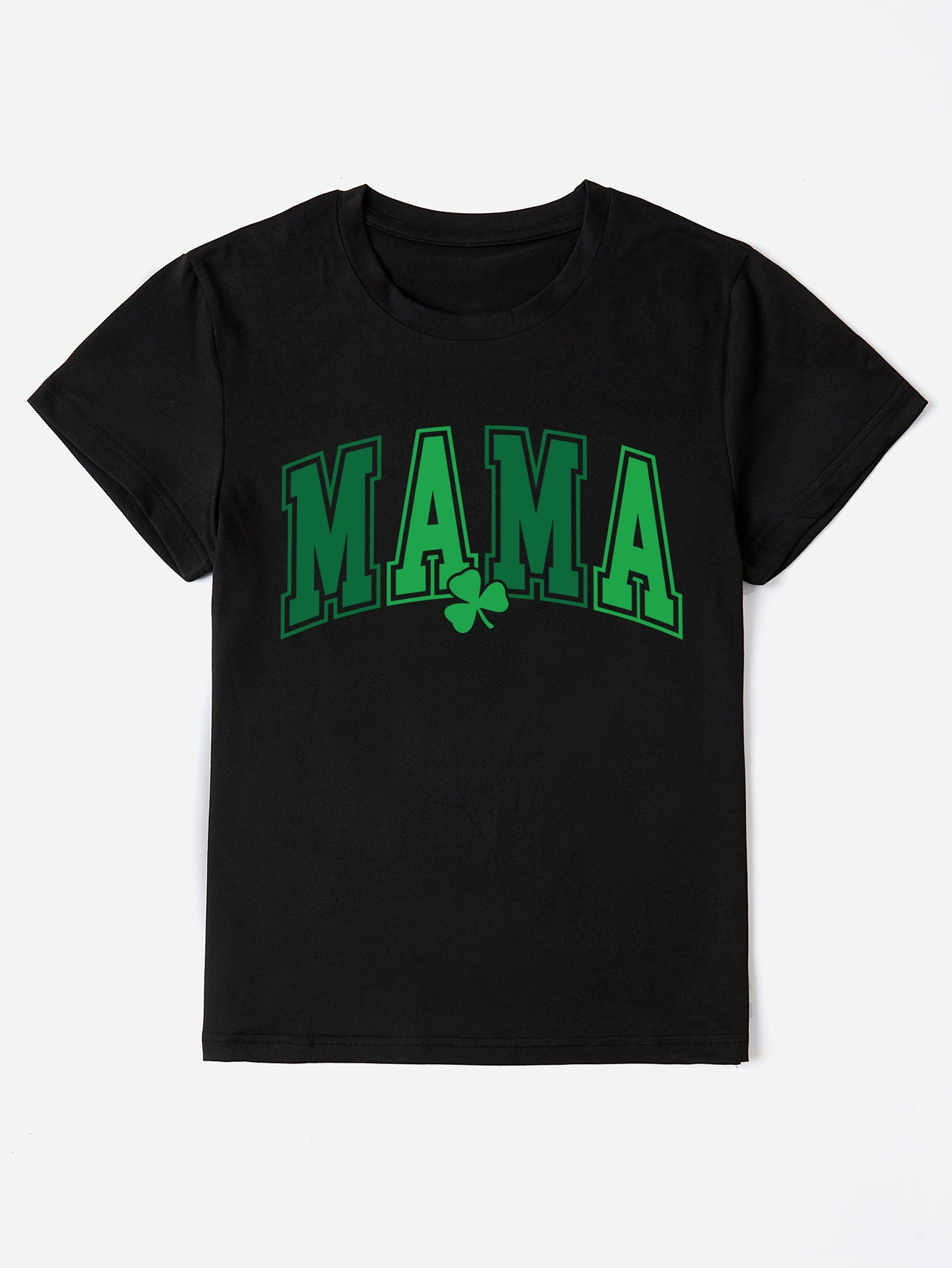 MAMA Round Neck Short Sleeve T-Shirt - The Boutie Shop