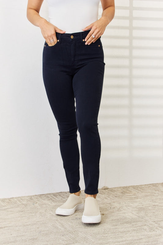 Judy Blue Full Size Garment Dyed Tummy Control Skinny Jeans - The Boutie Shop