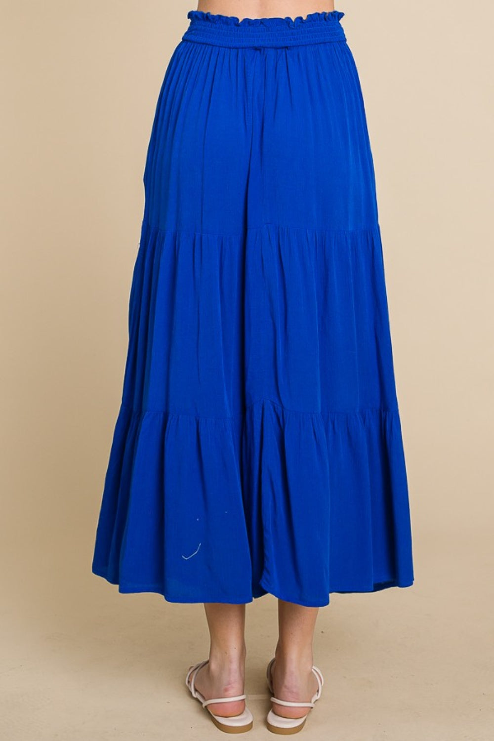 Culture Code Full Size Frill Ruched Midi Skirt - The Boutie Shop