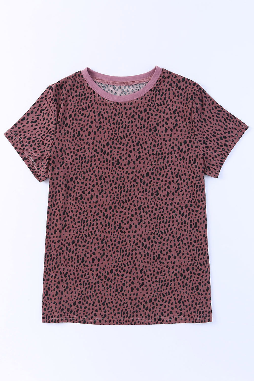 Animal Print Round Neck Short Sleeve T-Shirt - The Boutie Shop