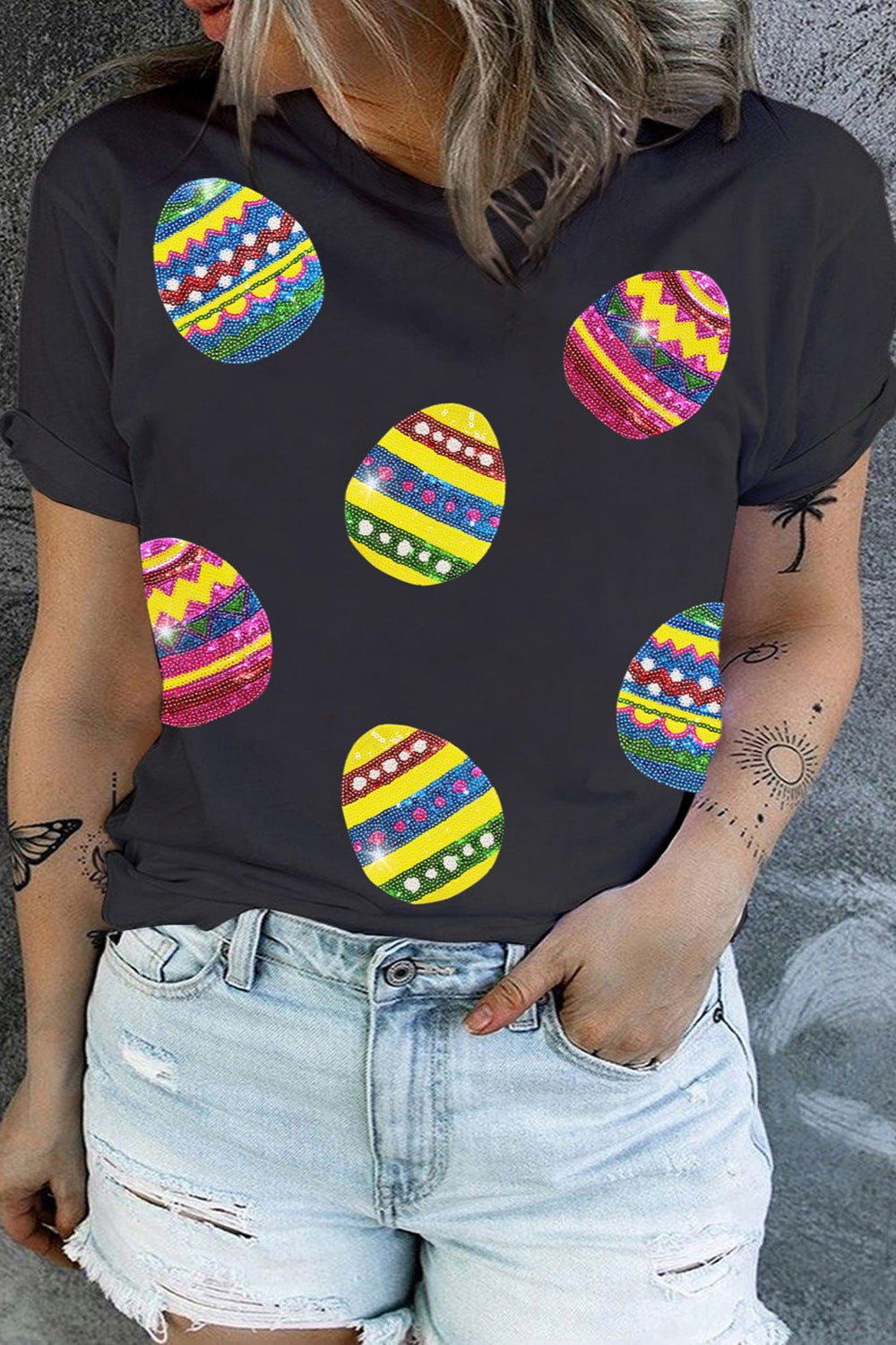 Plus Size Easter Round Neck Short Sleeve T-Shirt - The Boutie Shop