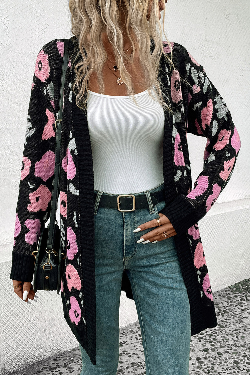 Perfee Open Front Longline Cardigan - The Boutie Shop