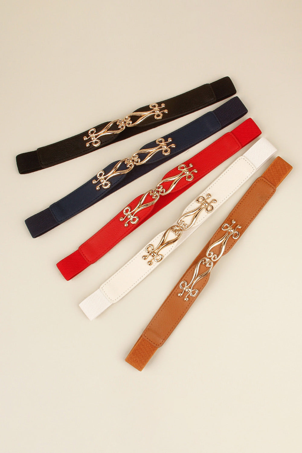 Alloy Buckle Elastic Belt - The Boutie Shop