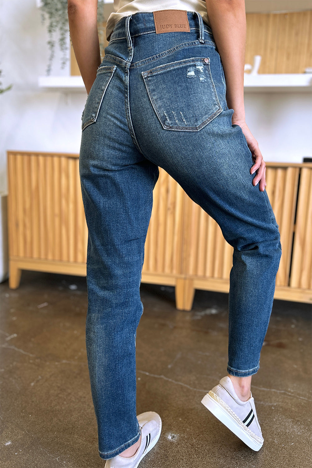 Judy Blue Full Size Tummy Control High Waist Slim Jeans - The Boutie Shop