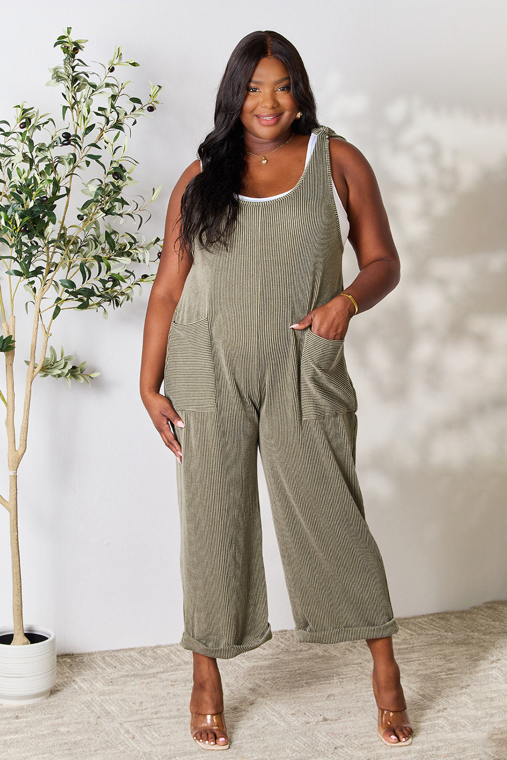 Celeste Full Size Straight Overall with Pockets - The Boutie Shop