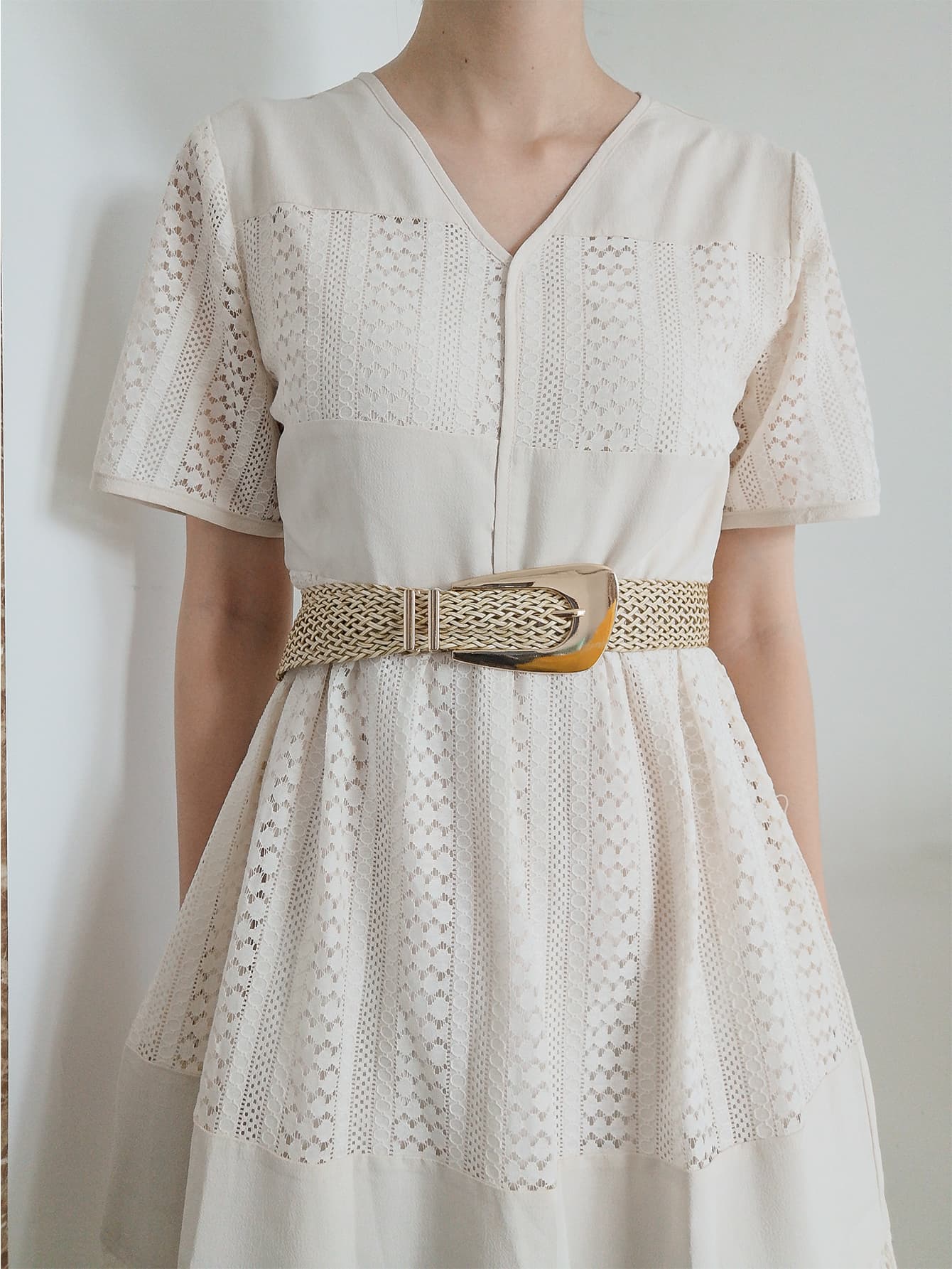 Irregular Buckle Braid Belt - The Boutie Shop