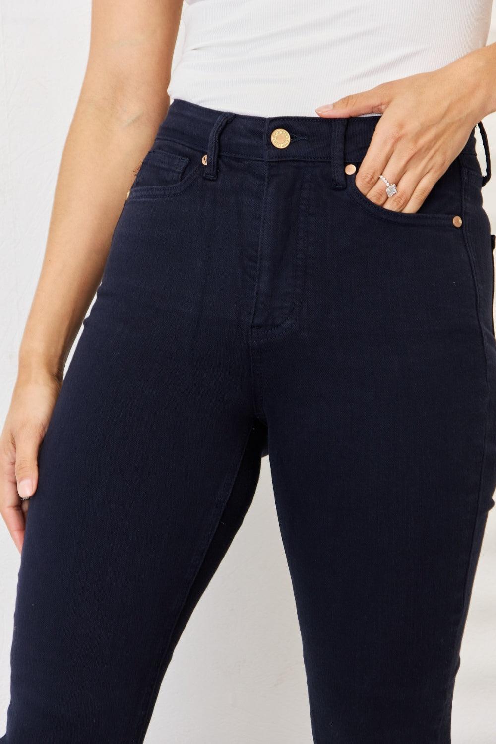 Judy Blue Full Size Garment Dyed Tummy Control Skinny Jeans - The Boutie Shop