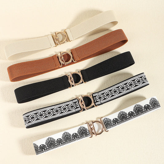 Toggle Clasp Elastic Belt - The Boutie Shop